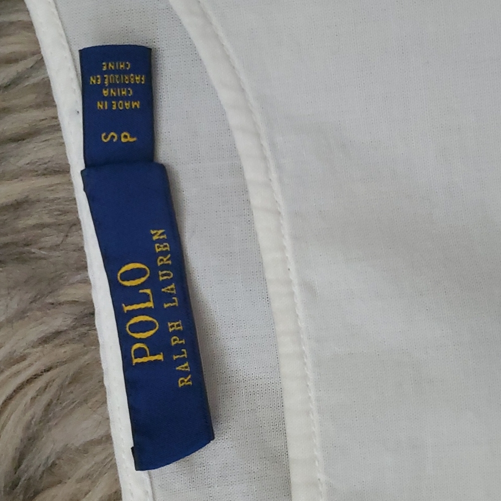 🌟 Ralph Lauren Eyelit bell sleeve poplin Top - Picture 4 of 5